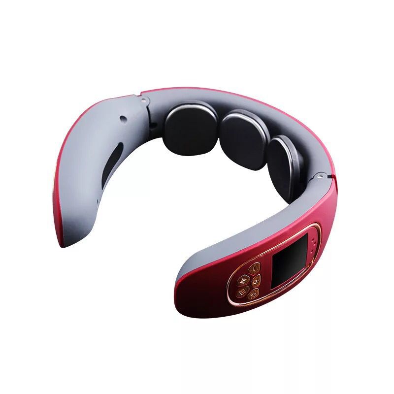 Smart Neck Massager with Heat - Cordless Pulse Massager for Neck & Shoulders