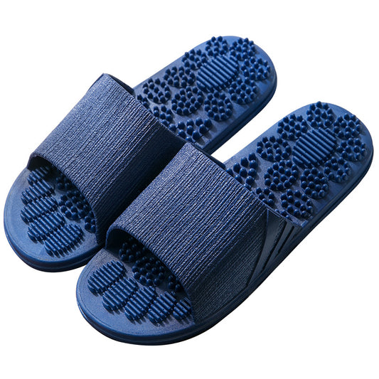 Reflexology foot massage slippers with textured sole