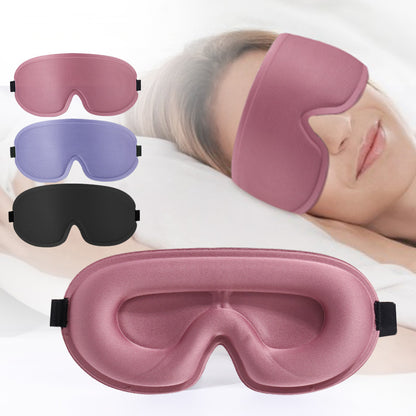 3D contoured blackout sleep mask with no pressure on eyes